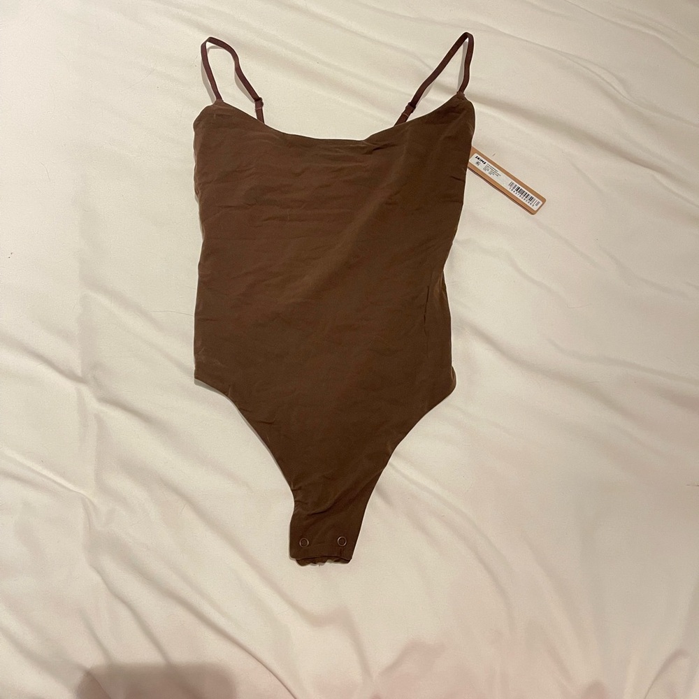 SKIMS Chocolate Brown Bodysuit